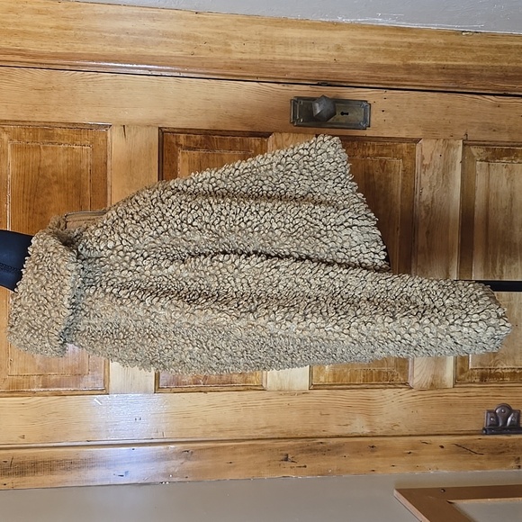 A New Day Light Brown Teddy Coat M - Picture 3 of 4